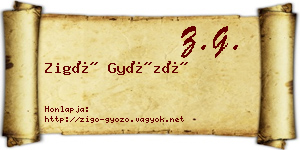 Zigó Győző névjegykártya