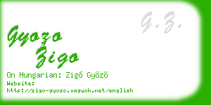 gyozo zigo business card